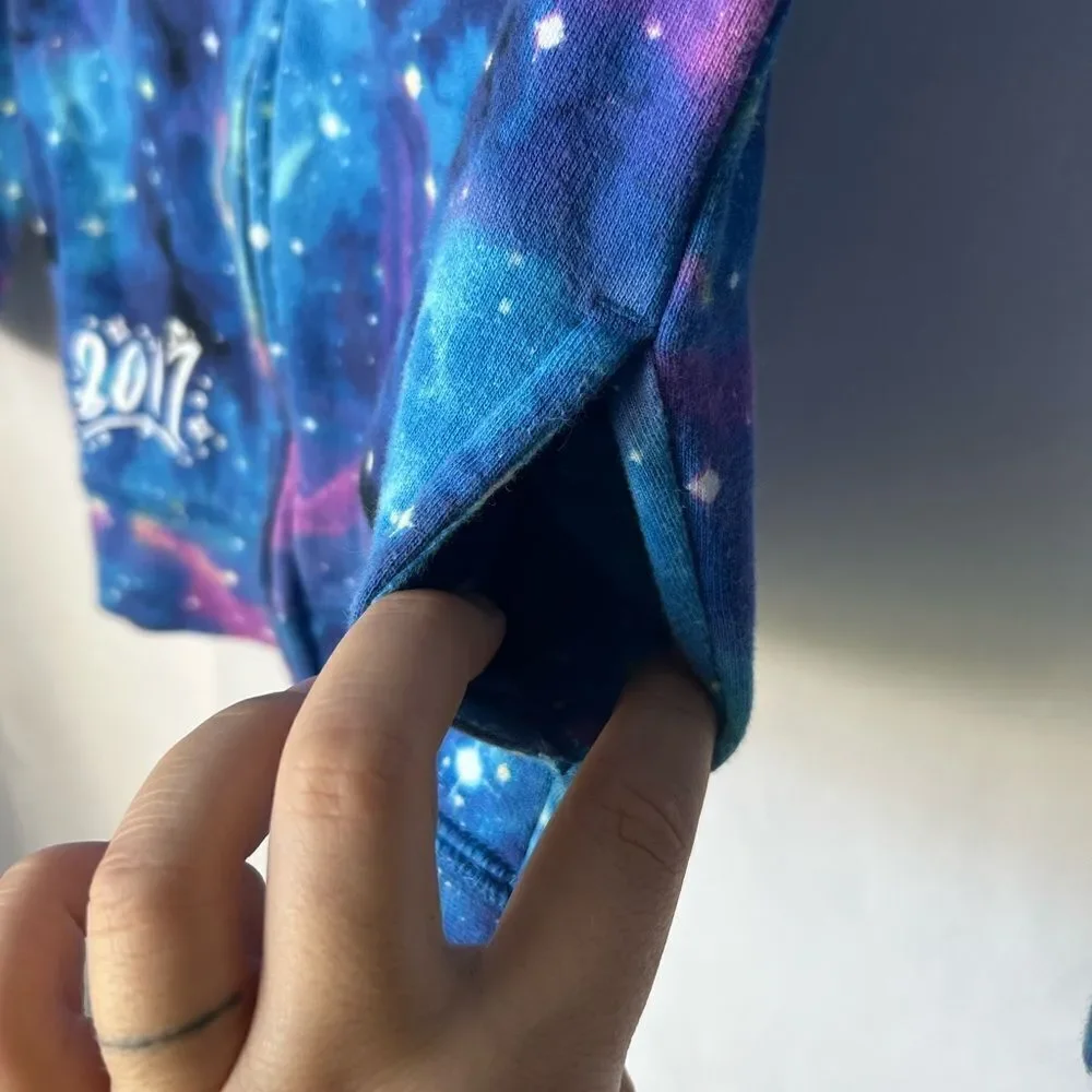 Disney Parks Sorcerer Mickey Galaxy 2017 Youth Boys Girls XS Full Zip Hoodie